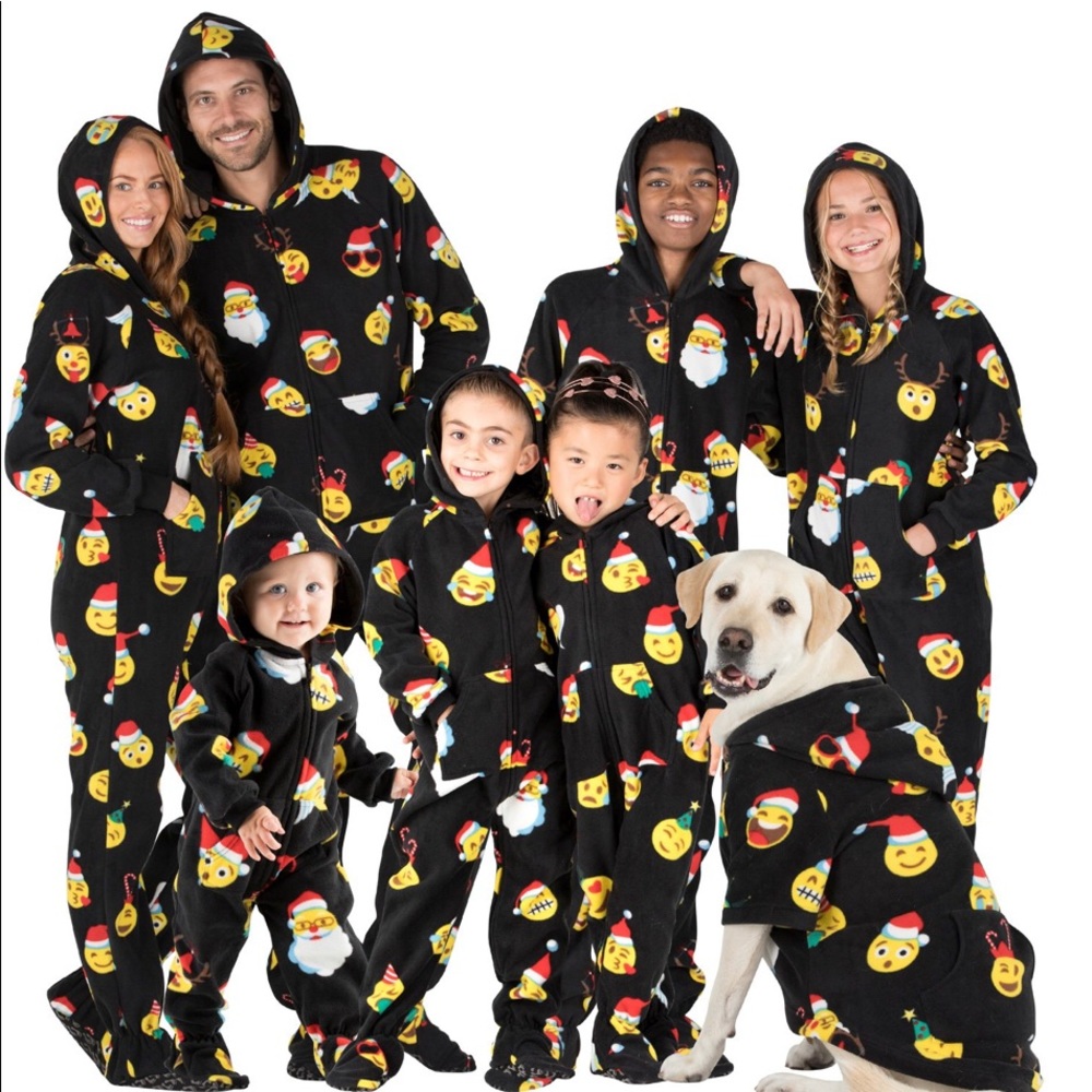 Unisex Emoji Fleece Onesie - Picture 7 of 7